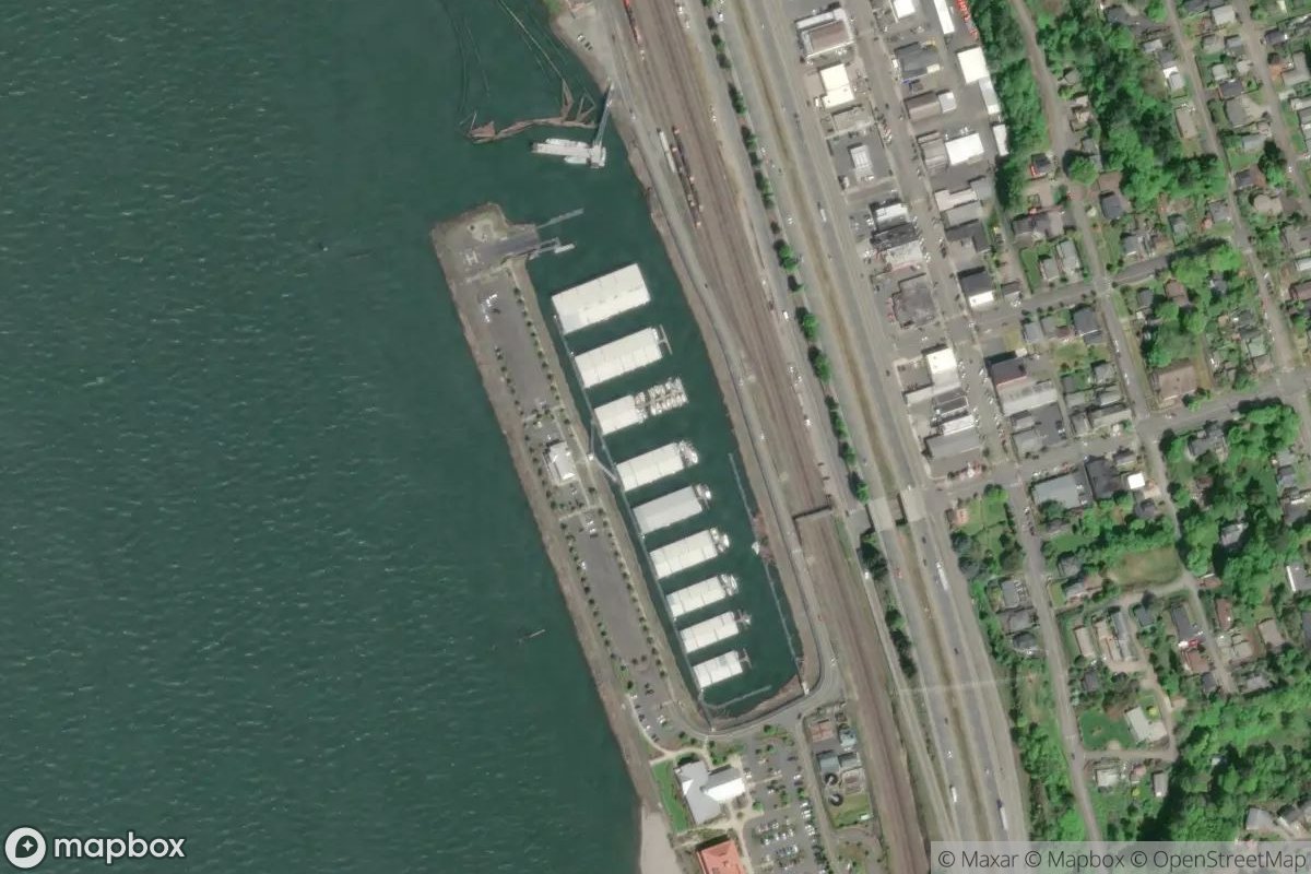 Satellite view of Kalama Marina
