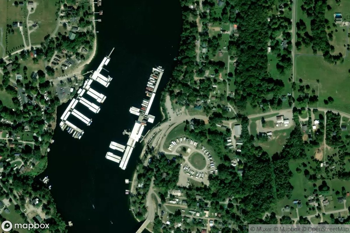 Satellite view of Kamp Kennedy Marina