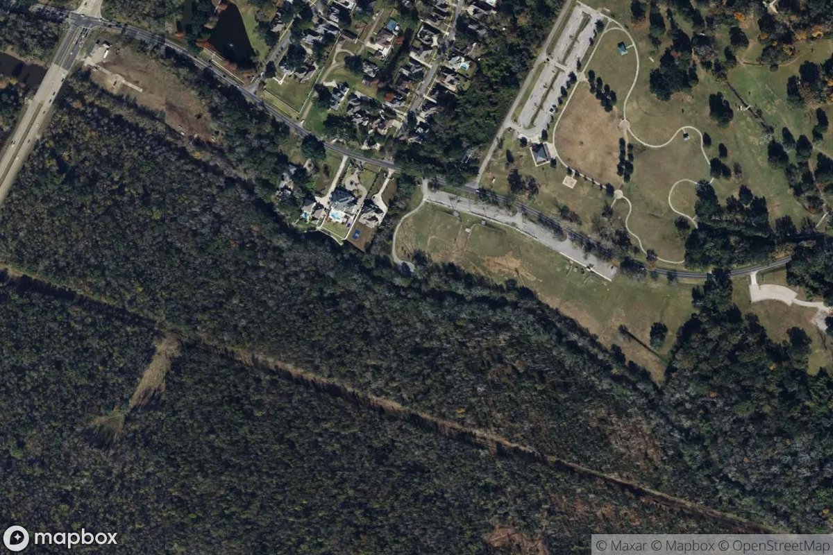 Satellite view of Kayak Launch at Highland Road Community Park