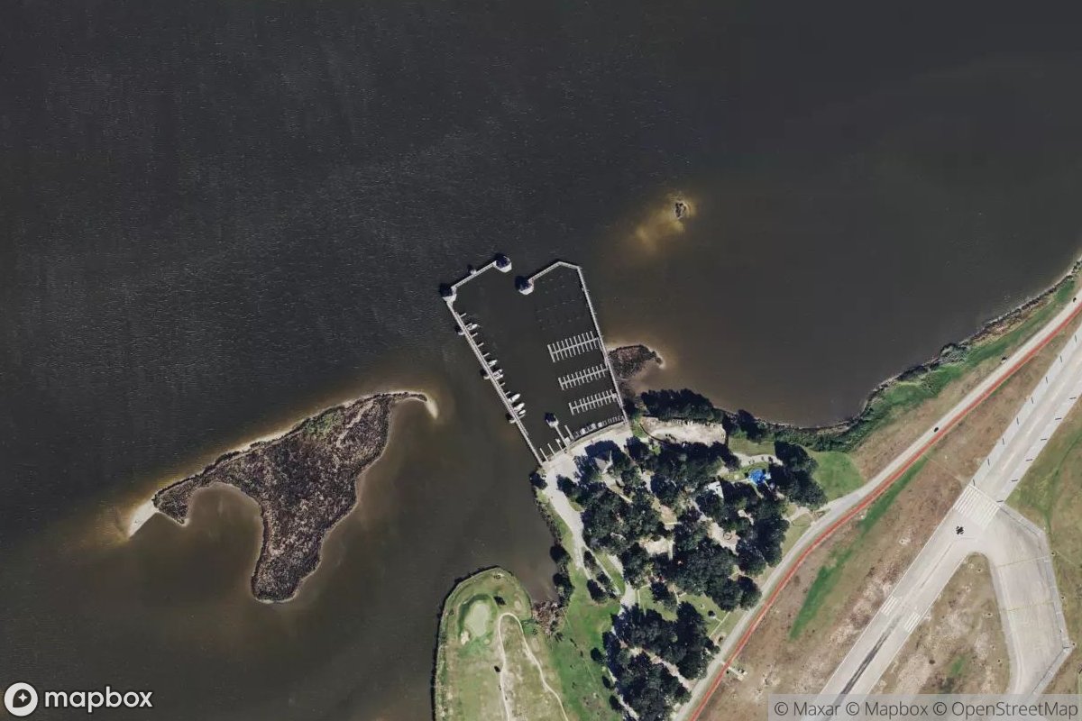 Satellite view of Keesler Marina
