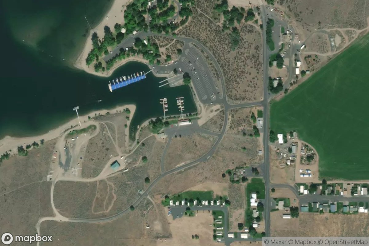 Satellite view of Keller Ferry Marina