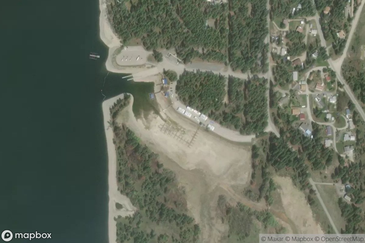 Satellite view of Kettle Falls Marina