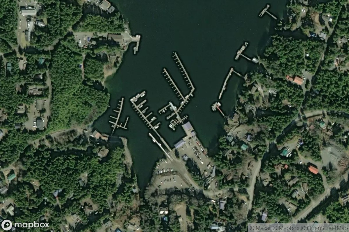 Satellite view of Knudson Cove Marina