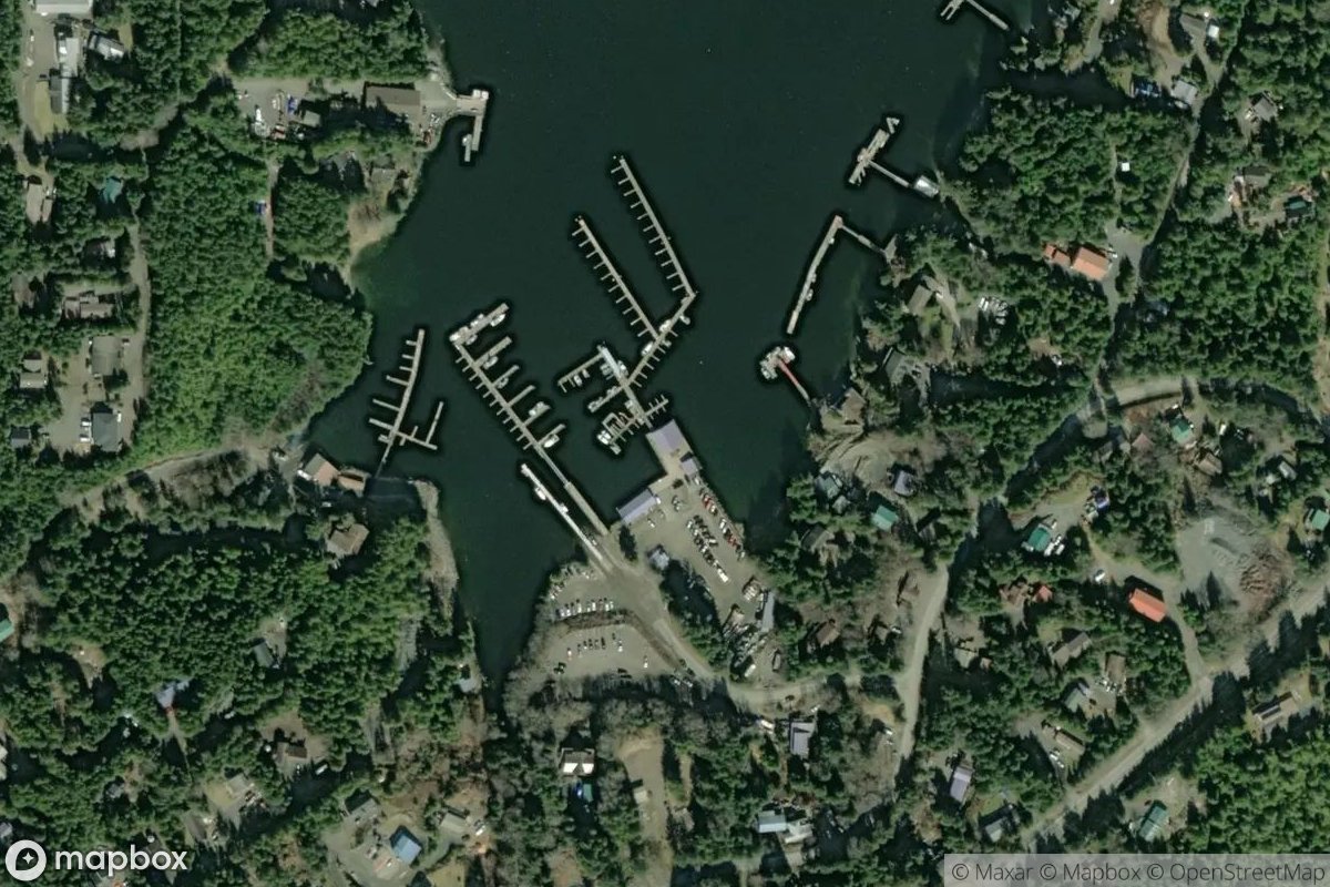 Satellite view of Knudson Cove Marina