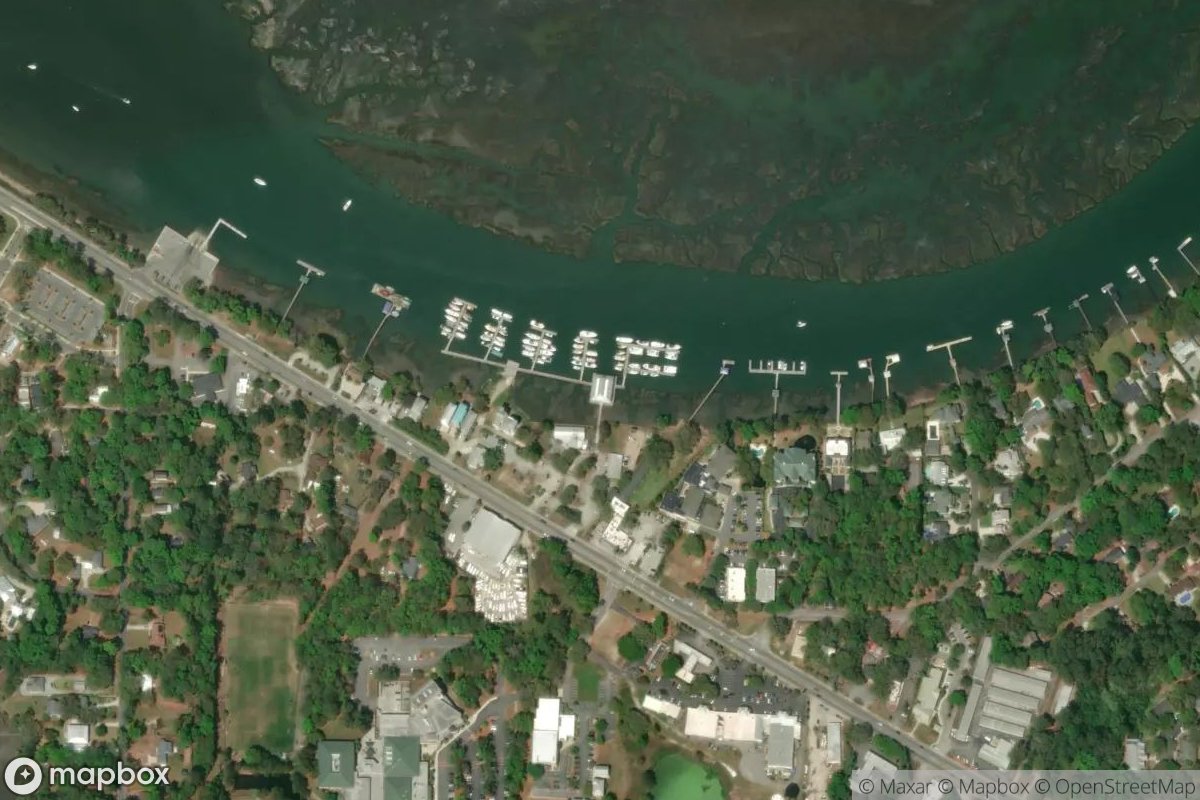 Satellite view of Ladys Island Marina