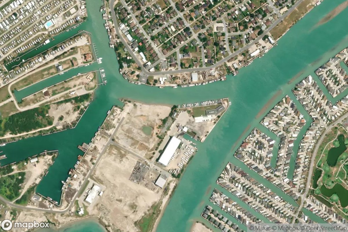 Satellite view of Laguna Madre Yacht Club