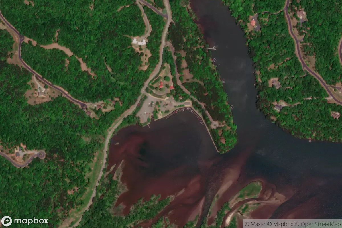 Satellite view of Lake Adger Marina