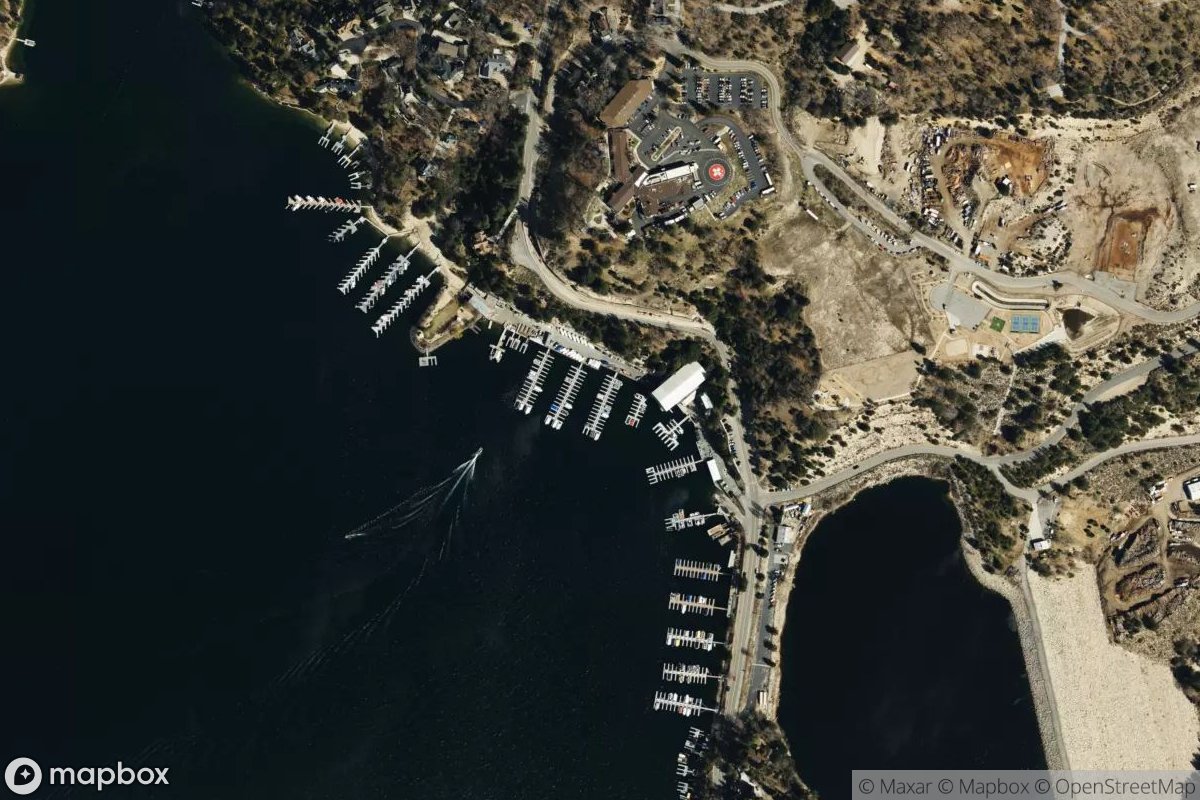 Satellite view of Lake Arrowhead Marina