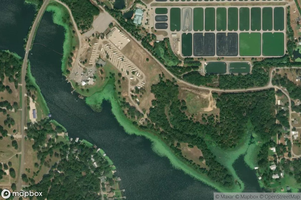 Satellite view of Lake Athens Marina
