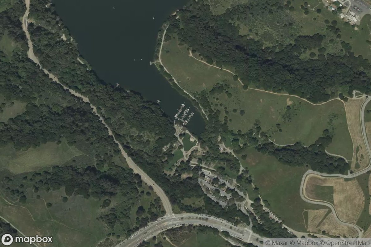 Satellite view of Lake Chabot Marina
