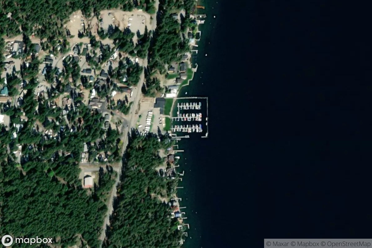 Satellite view of Lake Chelan Yacht Club