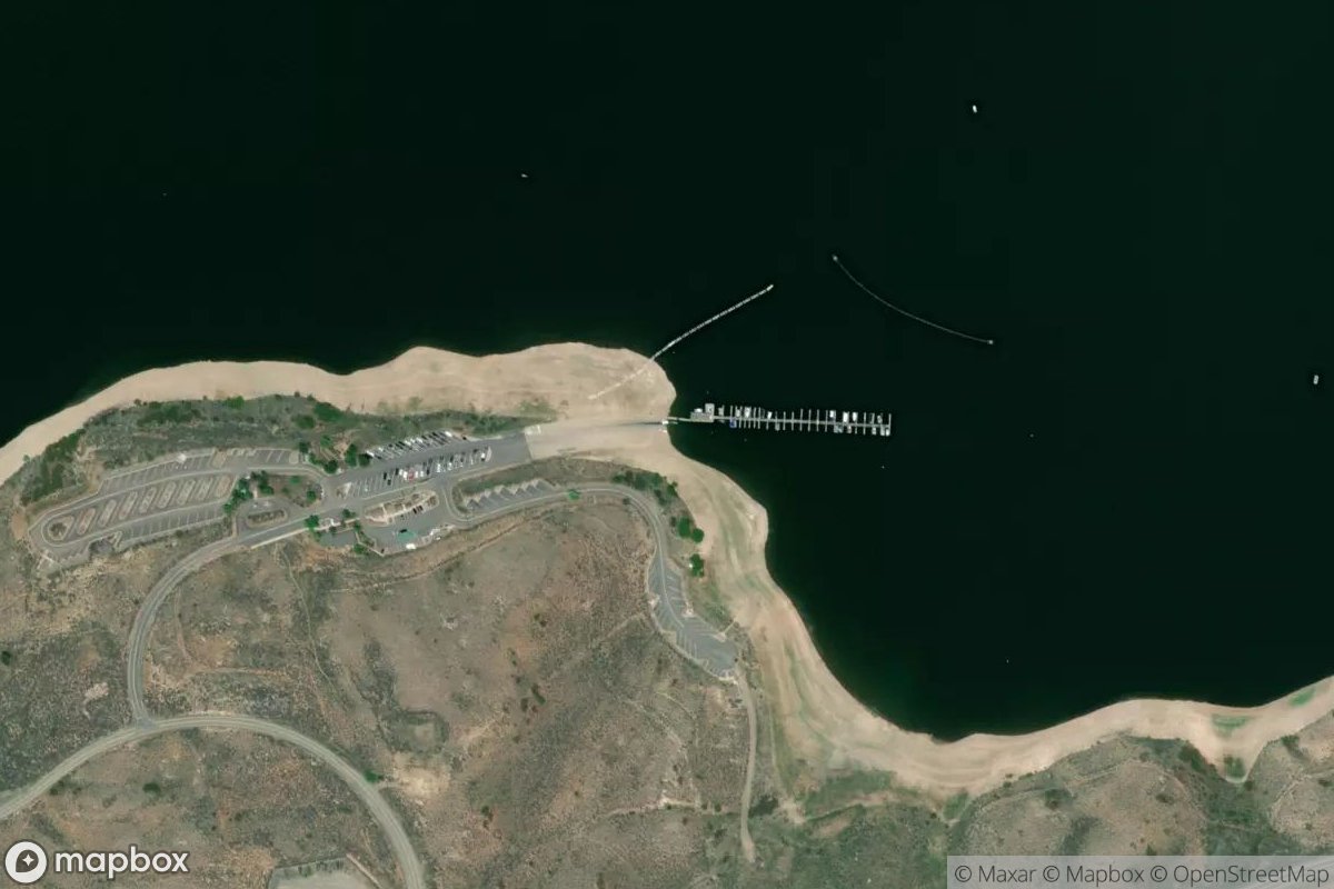 Satellite view of Lake Fork