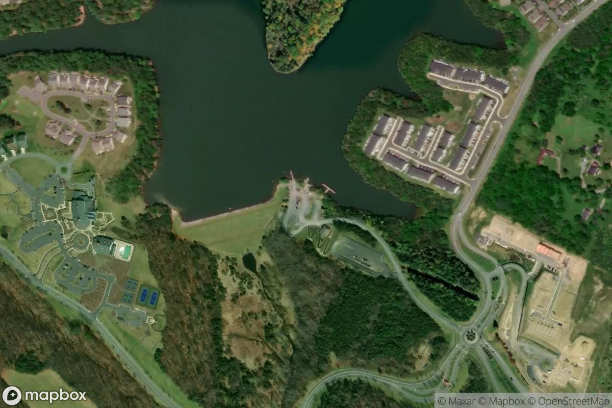 Satellite view of Lake Frederick Boat Launch