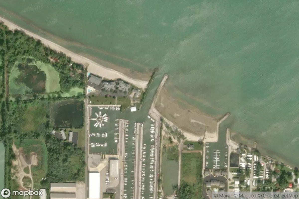 Satellite view of Lake Front Marina