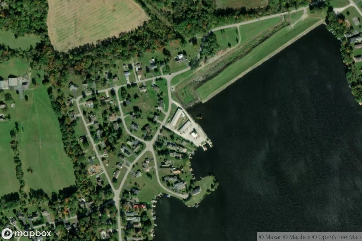Satellite view of Lake Meade Marina
