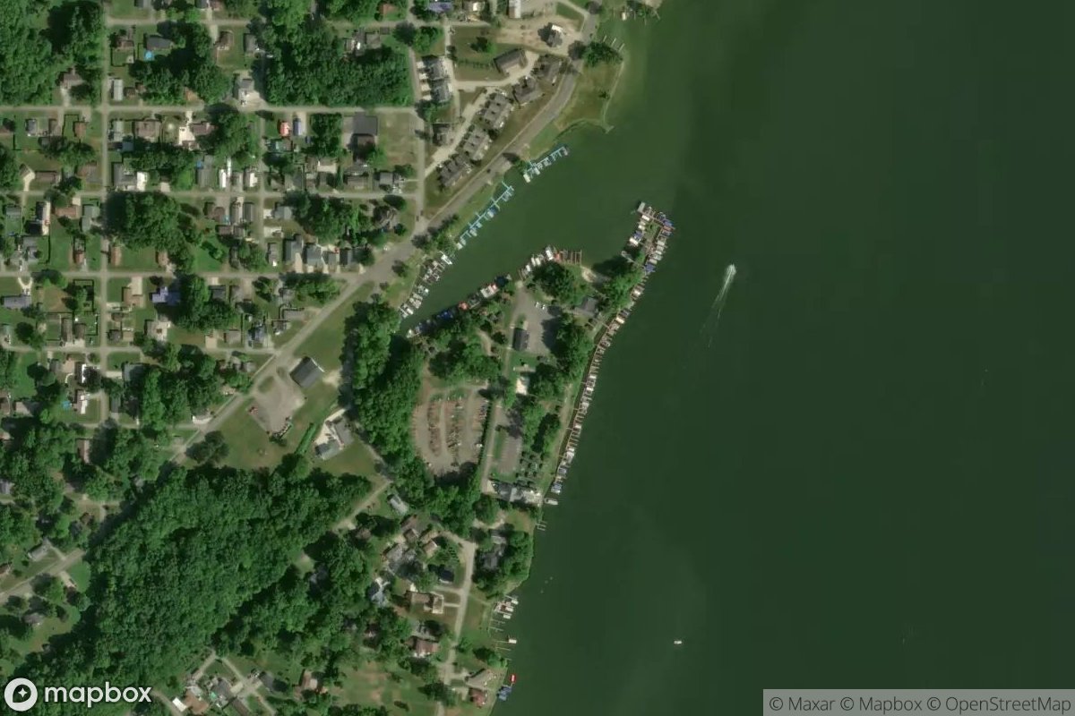 Satellite view of Lake Milton Boat Club