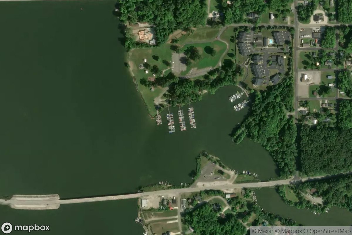 Satellite view of Lake Milton Marina