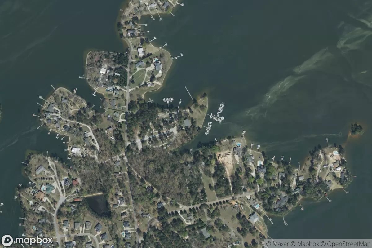 Satellite view of Lake Murray Sailing Club