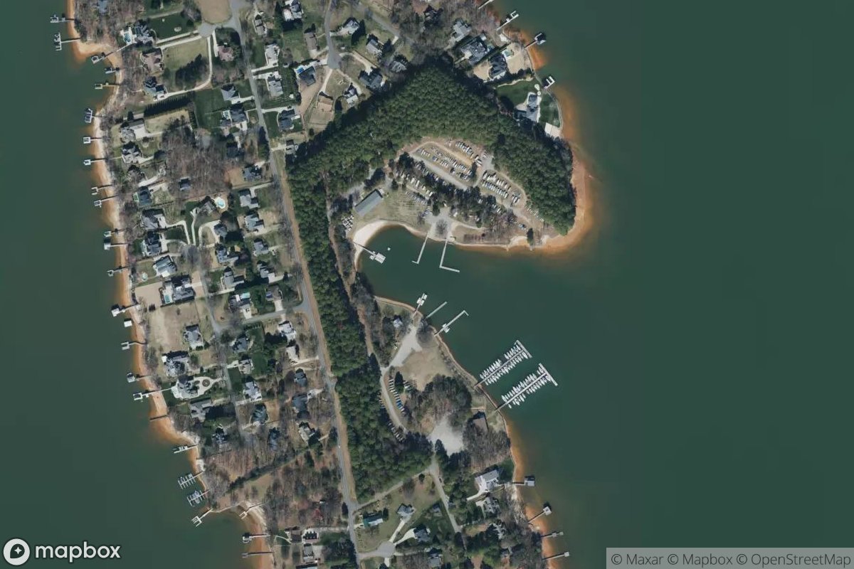 Satellite view of Lake Norman Yacht Club