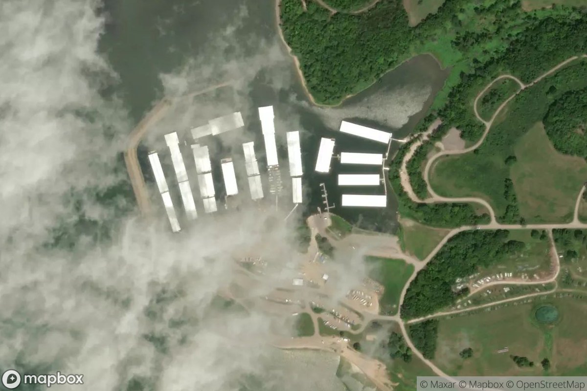 Satellite view of Lake Perry Yacht and Marina