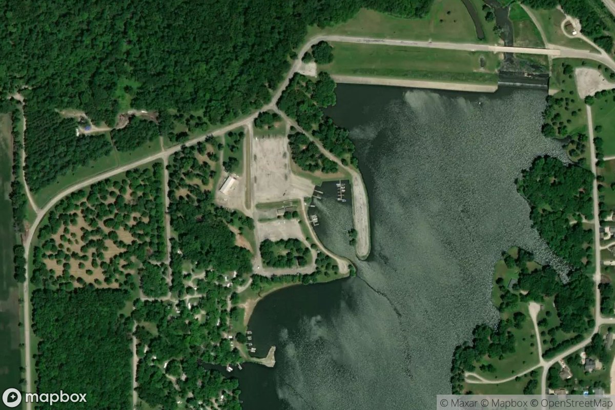 Satellite view of Lake Taylorville Marina