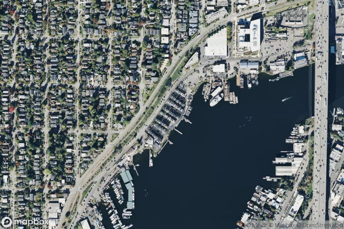 Satellite view of Lake Union SkyLaunch