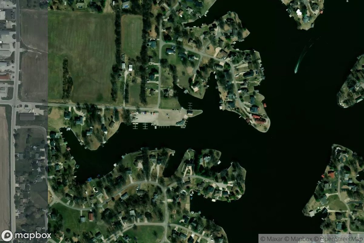 Satellite view of Lakeside Marina