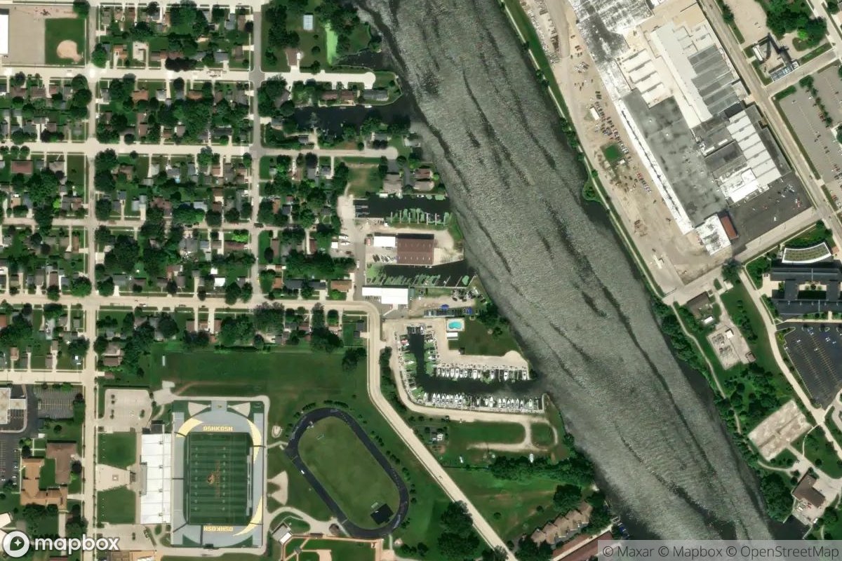 Satellite view of Lakeside Marina