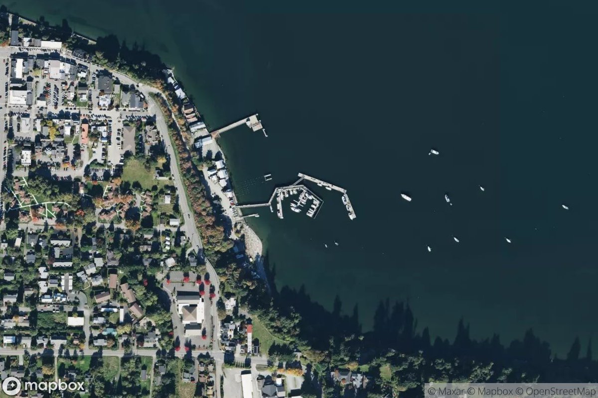Satellite view of Langley Marina