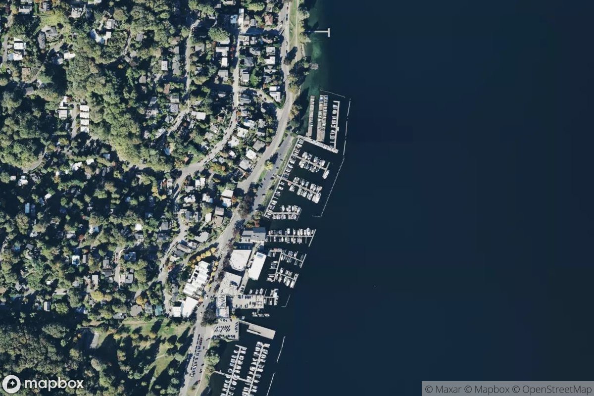 Satellite view of Leschi North Marina