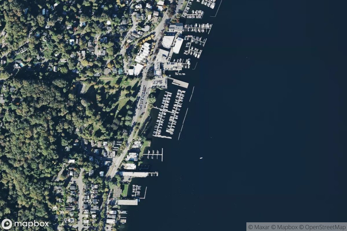 Satellite view of Leschi South Marina