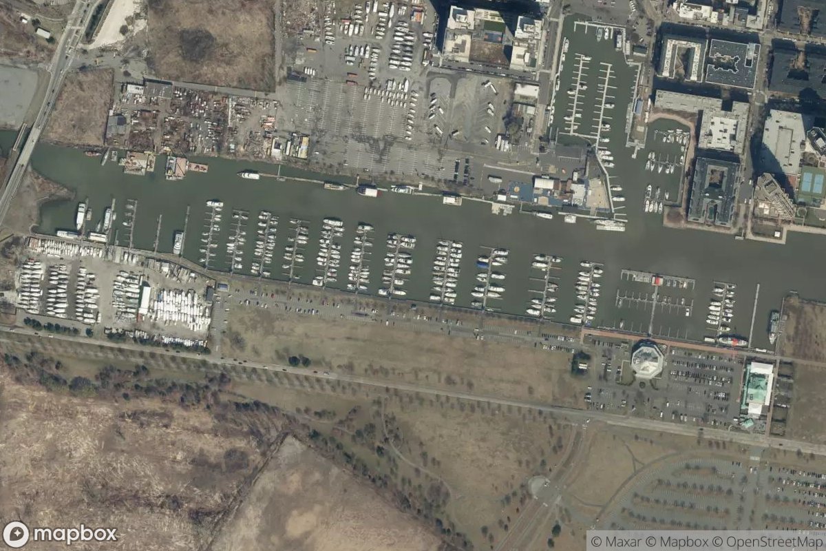 Satellite view of Liberty Landing Marina