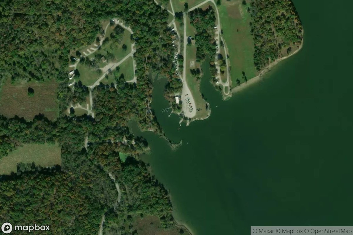 Satellite view of Linn County Park Marina