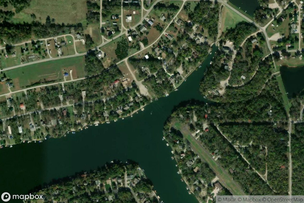 Satellite view of Linn Valley Lakes Boat Ramp