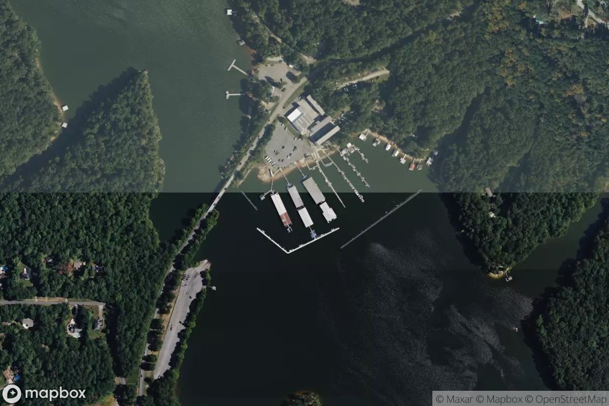 Satellite view of Little River Marina