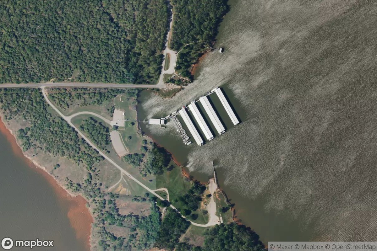 Satellite view of Little River Marina