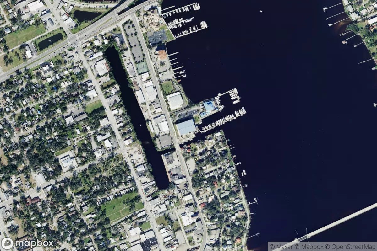 Satellite view of Loggerhead Marina Daytona Beach