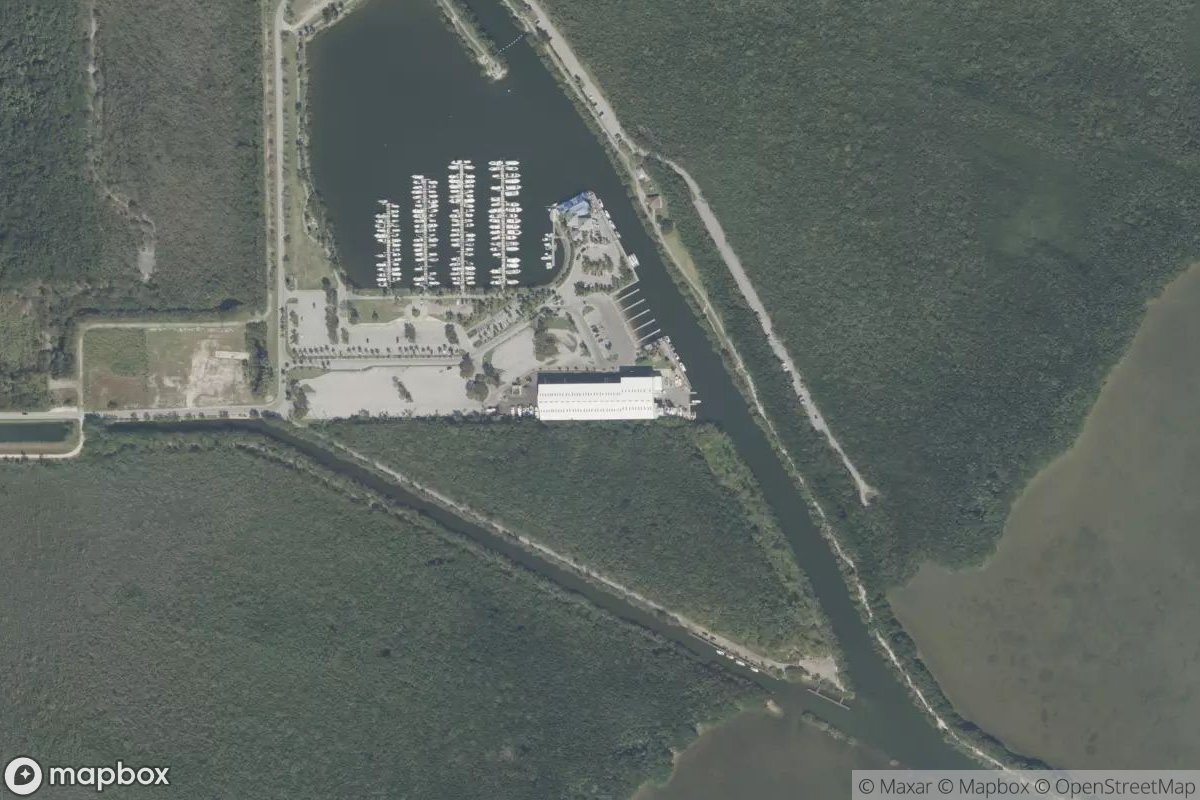 Satellite view of Loggerhead Marina South Miami