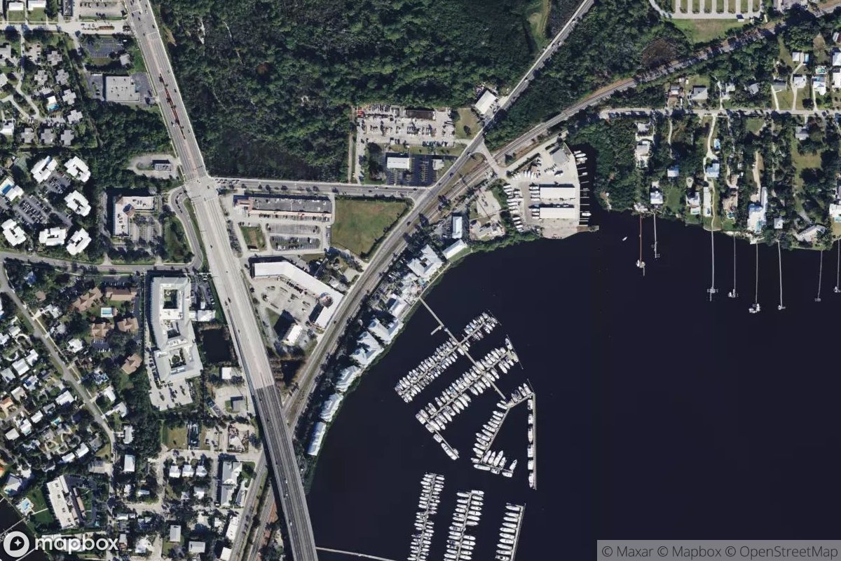 Satellite view of Loggerhead Marina Stuart