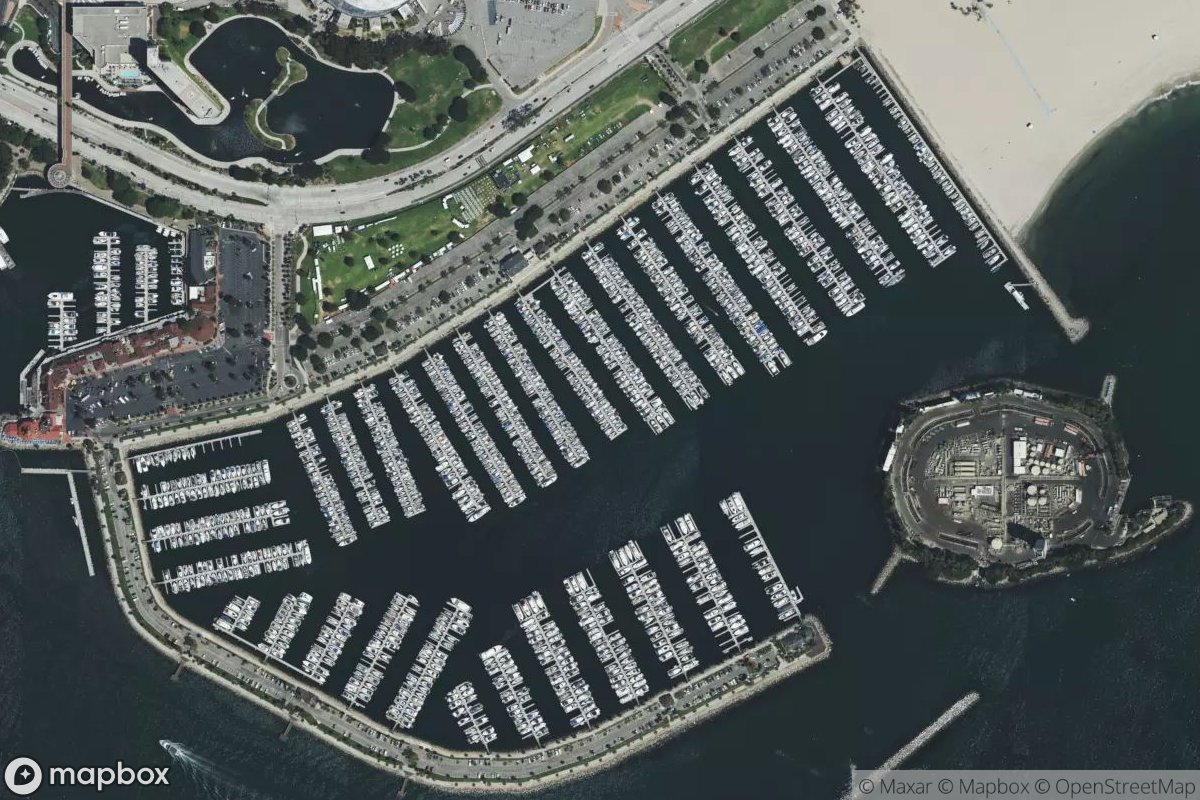 Satellite view of Long Beach Shoreline Marina