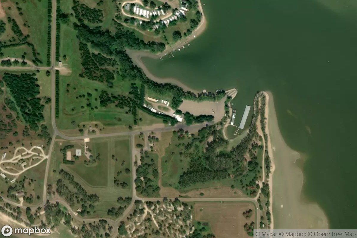 Satellite view of Lovewell Marina