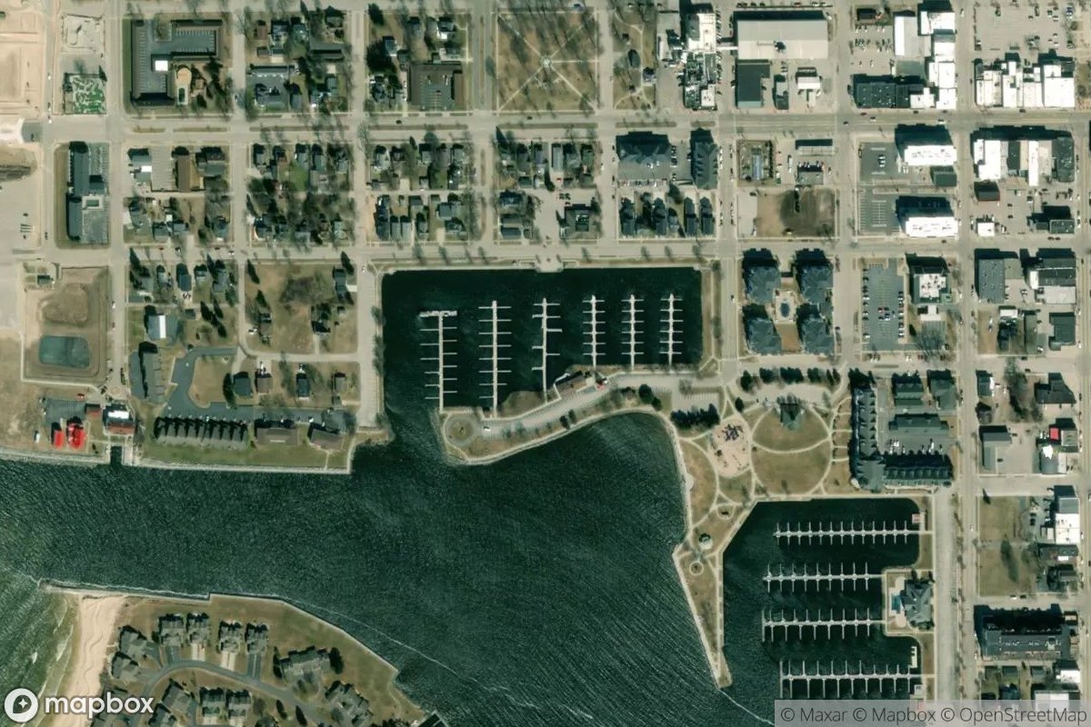 Satellite view of Ludington Municipal Marina