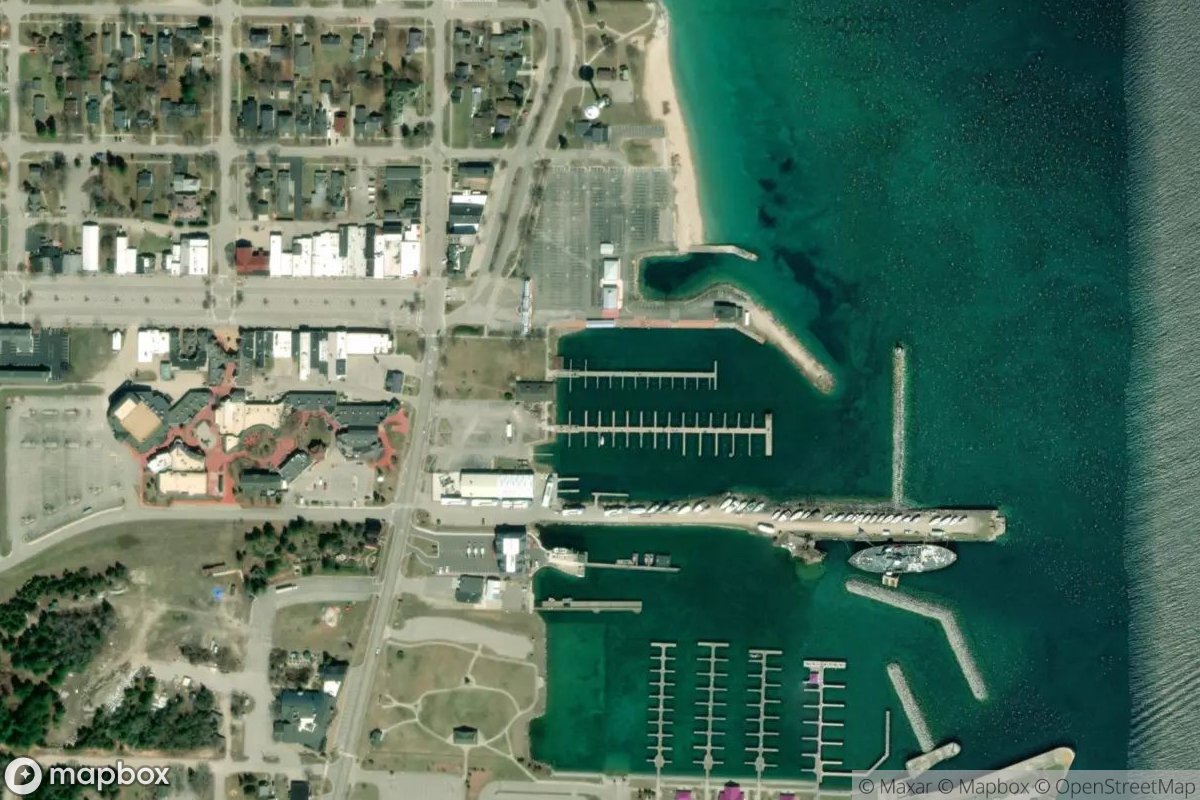 Satellite view of Mackinaw City Municipal Marina