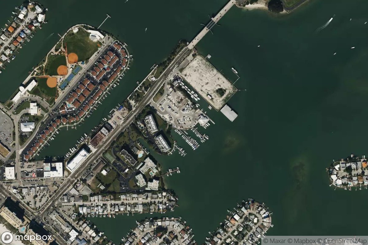 Satellite view of Madeira Beach Municipal Marina