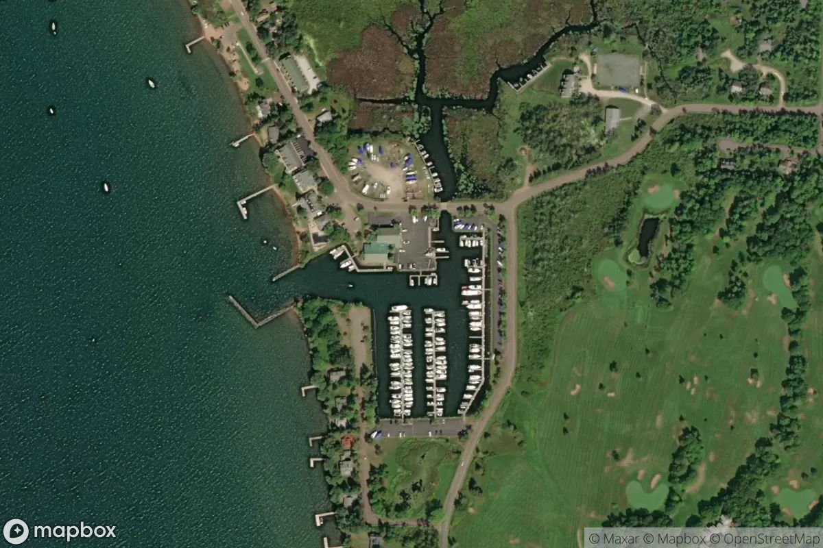 Satellite view of Madeline Island Yacht Club