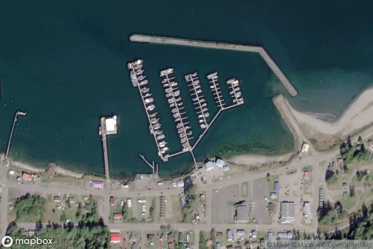 Satellite view of Makah Marina