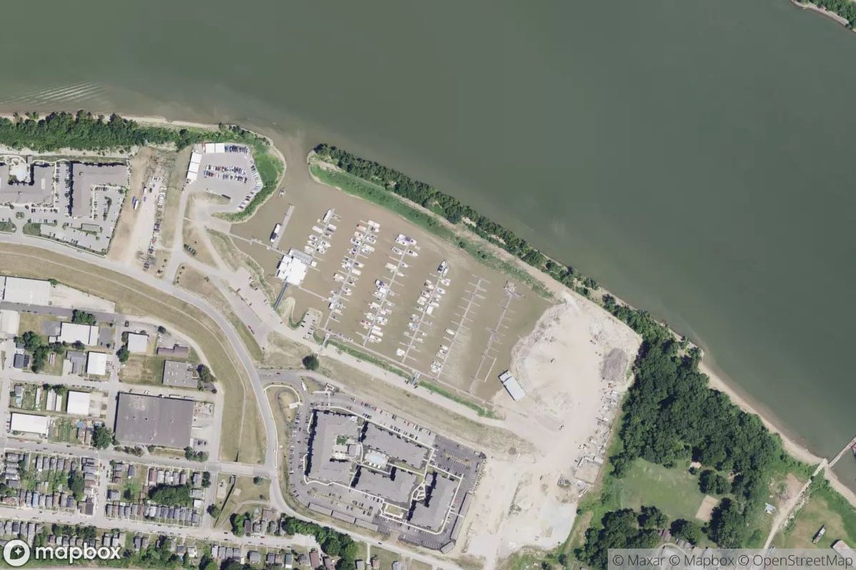 Satellite view of Manhattan Harbor