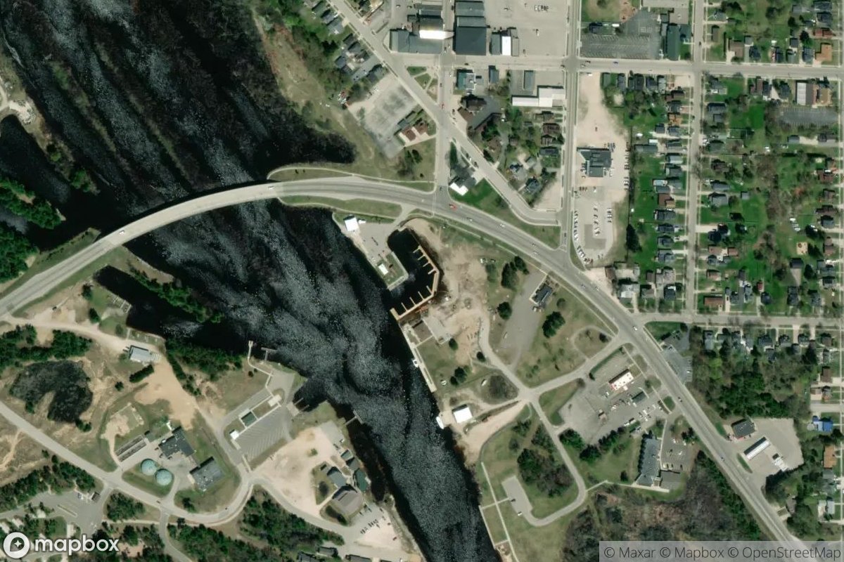 Satellite view of Manistique Marina