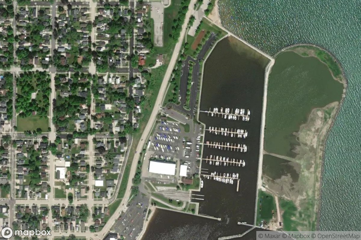 Satellite view of Manitowoc Marina