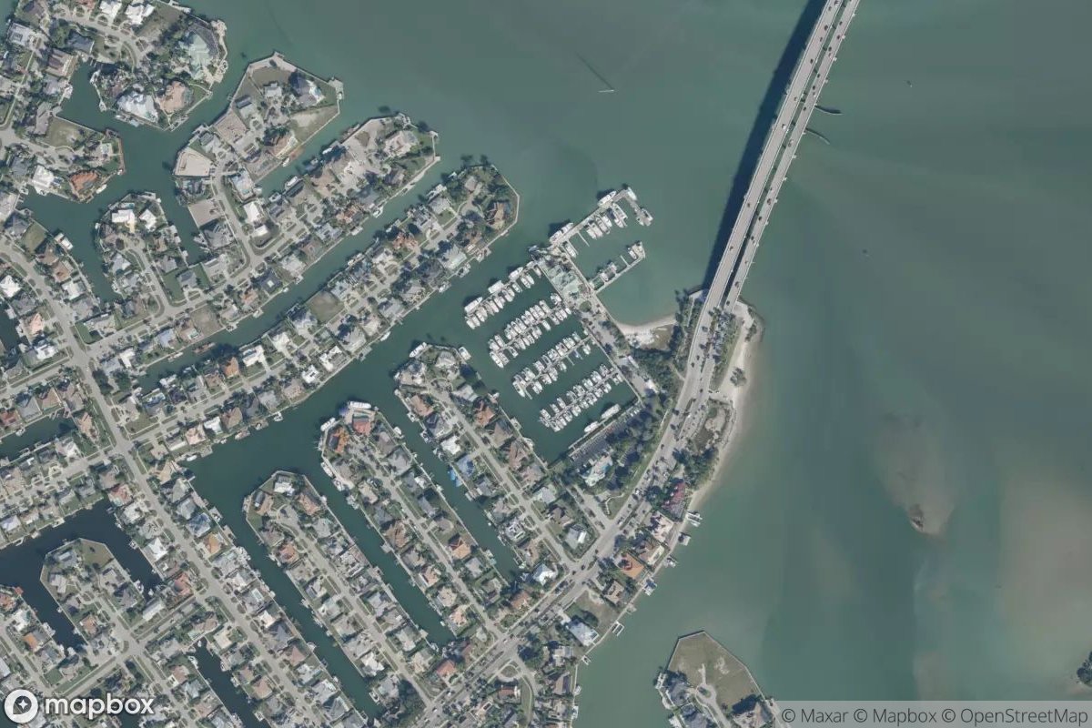 Satellite view of Marco Island Marina